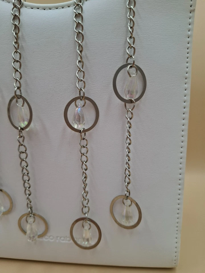 Vintage Paco Rabanne White Mini Bag, Vegan Leather, FREE Import Fees for USA - Image 4 of 4