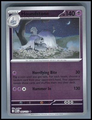 Houndstone 066/132 Uncommon Mega Evolution Pokemon Reverse Holo Near Mint