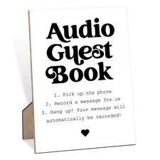 Audio Guest Book Wedding Sign, Audio Guest Book Wedding Sign for Wedding Tabl...
