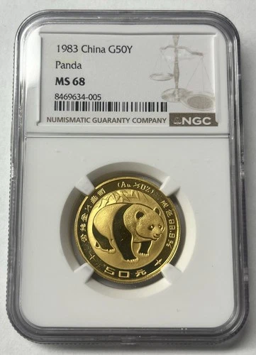 1983 CHINA GOLD 50 YUAN G50Y PANDA NGC MS 68 HIGH GRADE BEAUTIFUL COIN