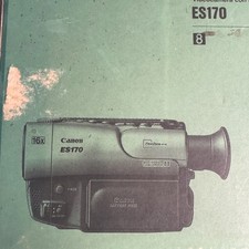 Vintage Cannon ES170 Video Camera Camcorder with Charger and Accessories Bundle