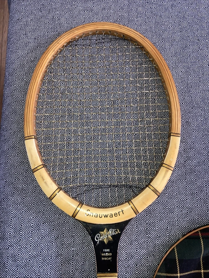 Lot 2 Raquette Bois Vintage De Tennis Bjorn Borg Donnay Snauwaert Roland Garros - Photo 3/4