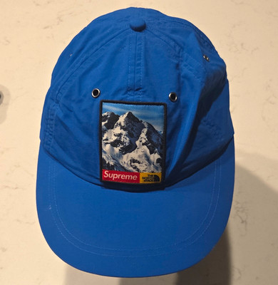 Supreme x The North Face Baseball Cap Blue Graphic Adjustable Unisex One Size