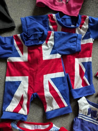 Build A Bear Clothes Bundle - Tops, Bottoms, Union Jack, Cheerleader, Sports BAB - Picture 7 of 10