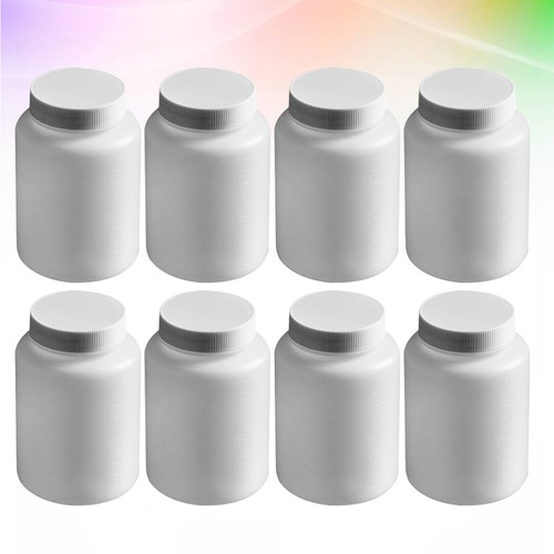 8pcs/Set Plastic Leakproof Reagent Bottle Wide Mouth for Lotion Shampoo Storage