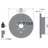 2X Textar 92270903 Bremsscheibe FüR Toyota GT 86 ZN6