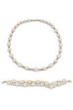Beautiful Handmade Pearl Necklace  Bracelet Set   New