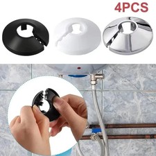 Pack of 4 15mm White Plastic Radiator Pipe Covers Split Pipe Collars...
