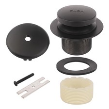 Black Drain Tip-Toe Bathtub Drain Bath Tub Trim Set Conversion Kit, with Sing...