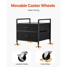 KFFKFF Compact Refrigerator Stand w/ Storage Drawers & Wheels Holds 176 lb