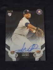 2019 Topps High Tek Framber Valdez Rookie Nice On Card Autograph 15/50 SP Astros. rookie card picture