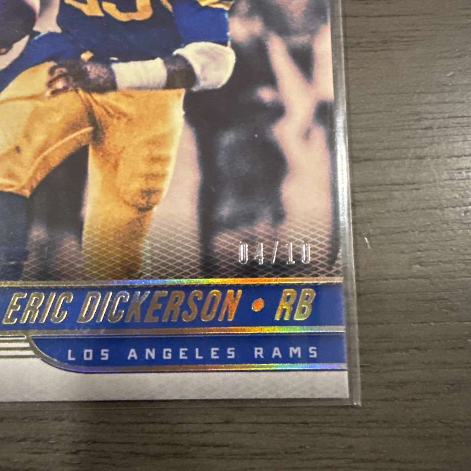 2017 DONRUSS CERTIFIED CUTS LEGENDS GOLD ERIC DICKERSON HOF /10 - Image 3 of 3