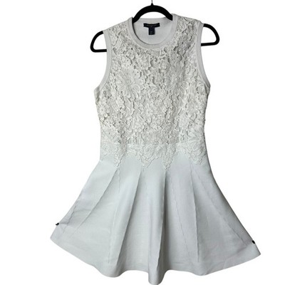 chinese dress ladies Louis Vuitton Marc Jacobs Black and Grey Plaid and Lace Trim Dress Siz
