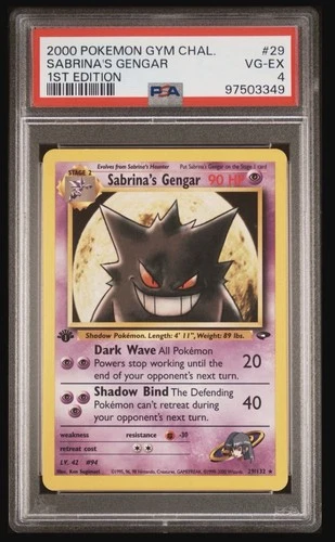 2000 Pokemon Gym Challenge 1st Edition Sabrina's Gengar #29 PSA 4 VG-EX Rare ⭐️