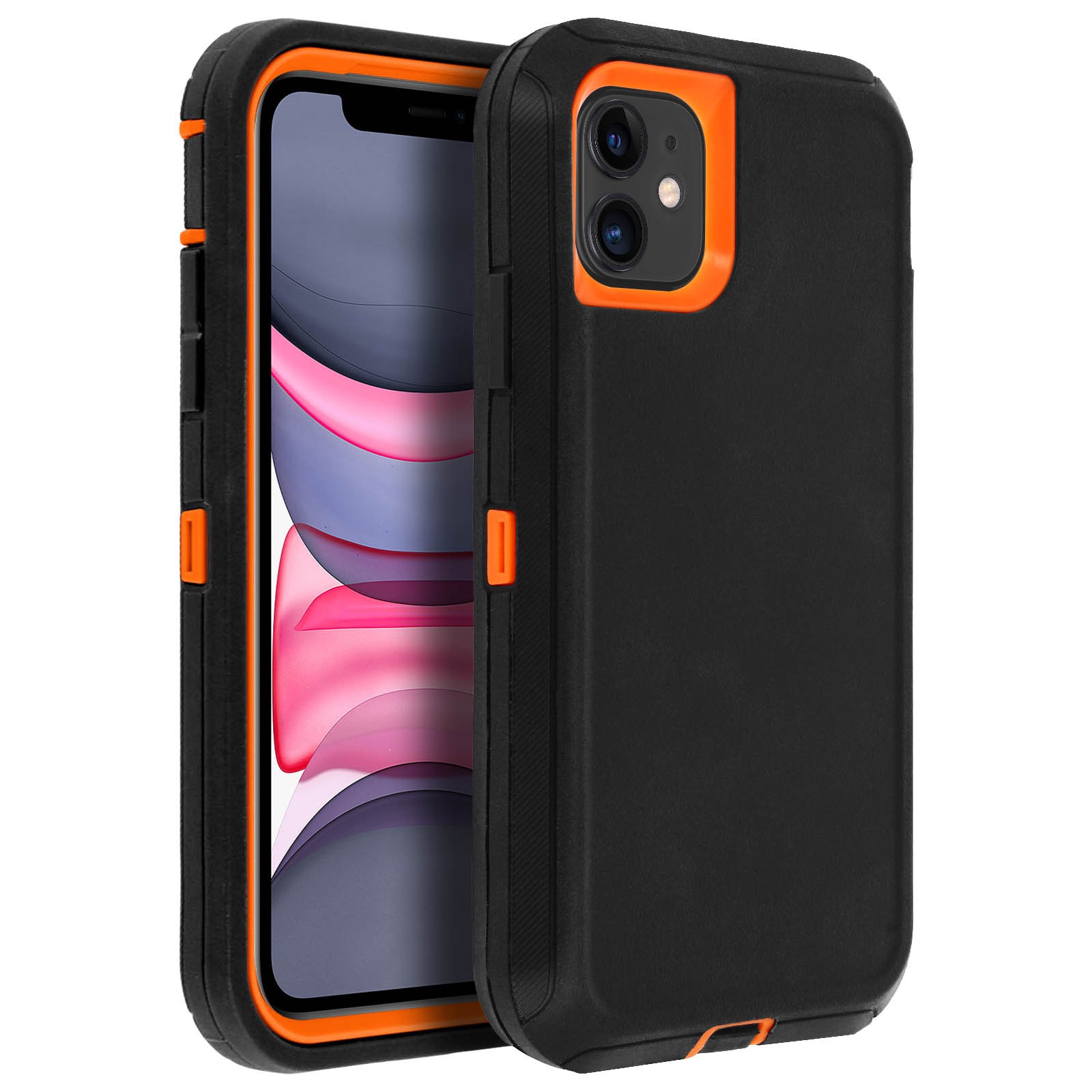 Coque rigide iPhone XR orange pour sport et extérieur