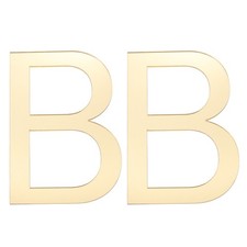 2 Pcs 2 Inch House Numbers Self-adhesive Acrylic Modern House Number Gold B 