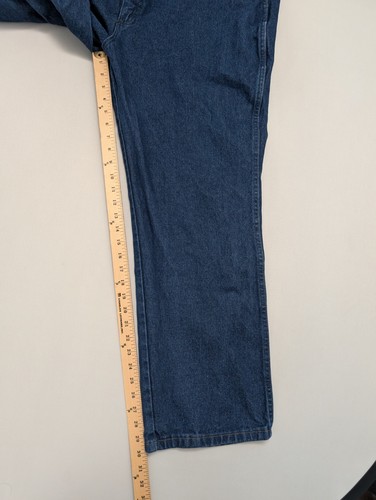 Wrangler Cowboy Cut Jeans Mens 42x30 Blue Denim 936PWD Slim Fit Prewashed Indigo - Picture 4 of 7
