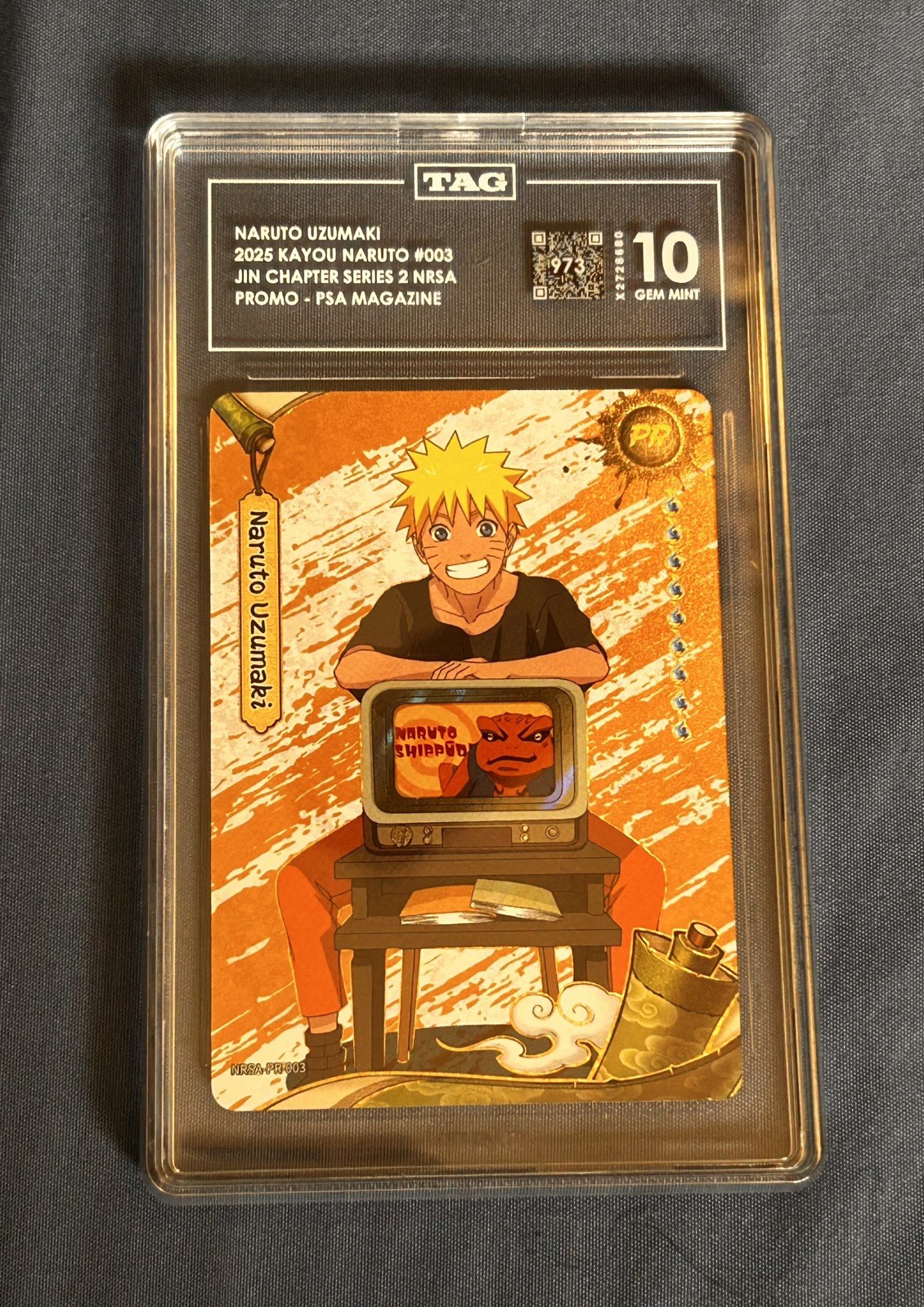 TAG 10 2025 Kayou Naruto NRSA-PR-003 Naruto Uzumaki PSA Magazine Promo TAG 10