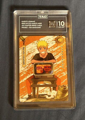 TAG 10 2025 Kayou Naruto NRSA-PR-003 Naruto Uzumaki PSA Magazine Promo TAG 10