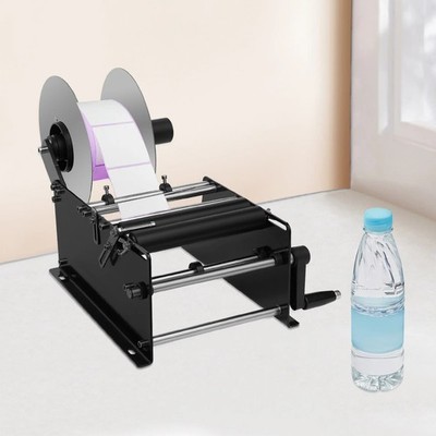 Manuelle runde Flaschenetikettiermaschine - 30 Etiketten/Min Aufkleber Applikator