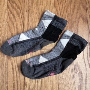 Smartwool Argyle Ankle Sock White Grey Medium