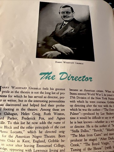 1947 “ANNA LUCASTA” John Bouie Sadie Browne More Souvenir Theatre Program Vintag - Picture 12 of 16