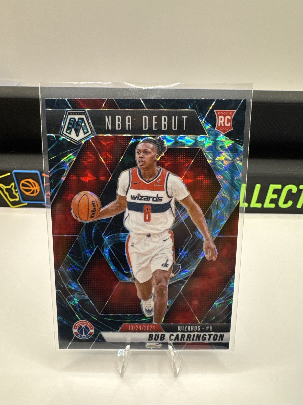 2024 Panini Mosaic Bub Carrington Rookie Genesis RC Debut Washington Wizards SSP
