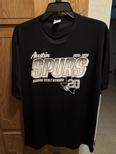 TWO Austin Spurs Season Ticket Poly T's - 1 each XL & Large - LaPort & Company