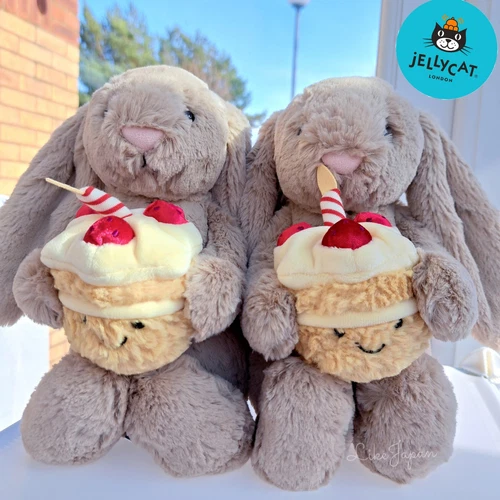 Jelly Cat Bashful Beige Birthday Bunny Cake🎂🐰 18CM - Picture 3 of 11