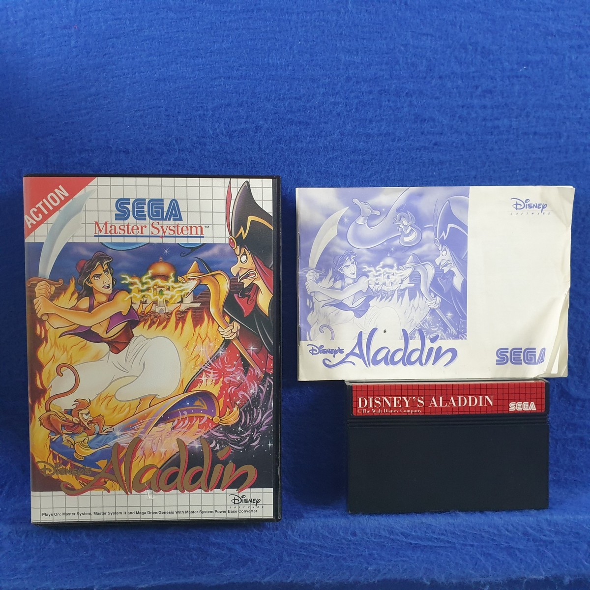 Master System ALADDIN *x Disney's Boxed & Manual PAL REGION FREE
