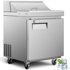 28" Refrigeration Sandwich Salad Prep Table 1 Door 8 Pans Restaurant Bar NSF