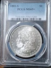 1881-S $1 Morgan Silver Dollar PCGS MS65+