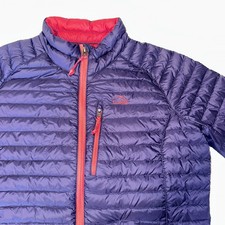 LL Bean Youth Sz L 14-16 Blue  Pink 650 Goose Down Packable Downtek Puffer Coat