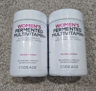 2x Lot- Women's Fermented Multivitamin, 240 Vegetable Capsules Total - Exp 4/27