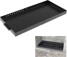 Rectangle Fireplace Tray Small Size,13" Front to Back Adjustable Ash Pan for... 