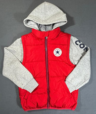 Converse All Stars Jacket Size Small Boys Climate Counter Red Gray Full Zip