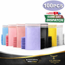 100pcs Bubble Mailers Pink Poly Bubble Mailer Self Seal Padded Envelopes Gift