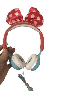 Kids Disney Minnie Mouse Wired Headphones Red White Blue Adjustable Headband  