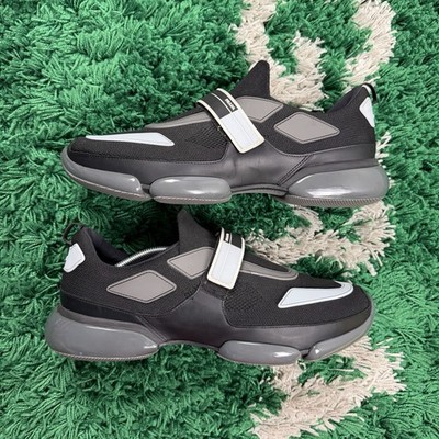 Size 11UK / 12M - Prada Cloudbust Black Baby Blue - Super Clean