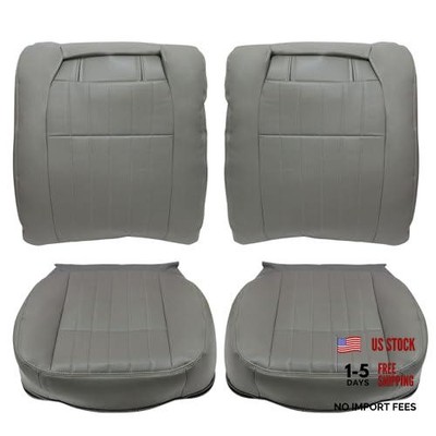 Gray #143 Driver and Passenger Side Bottom & Top Lean Back Perforated Leather