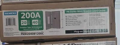 Siemens PNW2040B1200C 200A 20-Spaces 40-Circuits  Load Center Outdoor