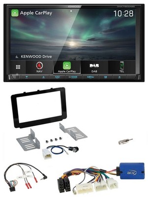 Kenwood Bluetooth USB 2DIN Lenkrad TMC DAB Navigation für Toyota Hilux 2016-2020