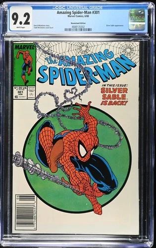 Amazing Spider-Man #301 (1988) - Silver Sable App - Newsstand - CGC 9.2 WP