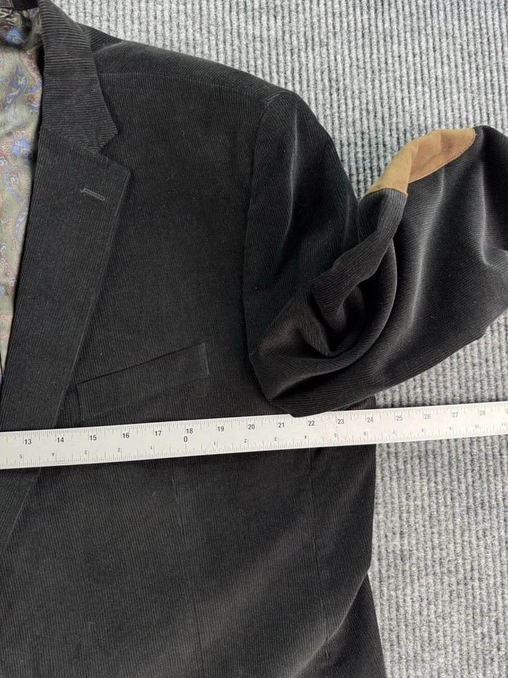 Blazer Ralph Lauren Vintage Hombres 48 L Negro Pana Madera Botones Deporte LRL Foto 2 de 4