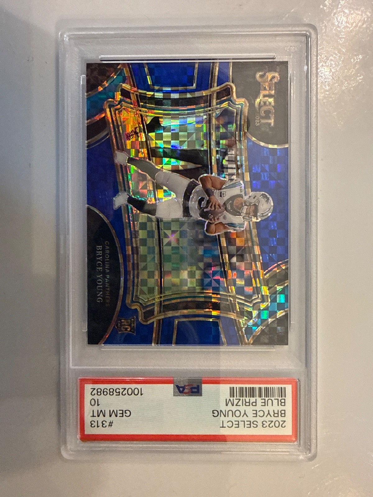 2023 Panini Select -  Bryce Young Rookie Field Level Blue Prizm #/49 Psa 10