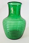 Vintage Anchor Hocking Forest Green Ribbed water bottle/carafe