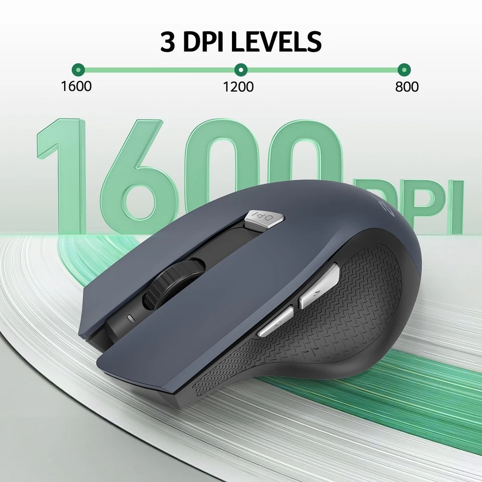 acer Wireless Mouse for Laptop 2.4GHz Computer Mouse 3 Adjustable DPI Office ... - Image 3 of 4