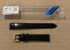 Hadley Roma Ladies Genuine Java Lizard Watch Band Strap - 14mm - Navy - LS700
