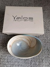 Pretty Yalos Murano Folded Glass Bowl 6.5" Wide, perfect 