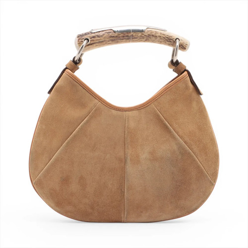 Yves Saint-Laurent Mombasa Suede Hand bag Beige 104938